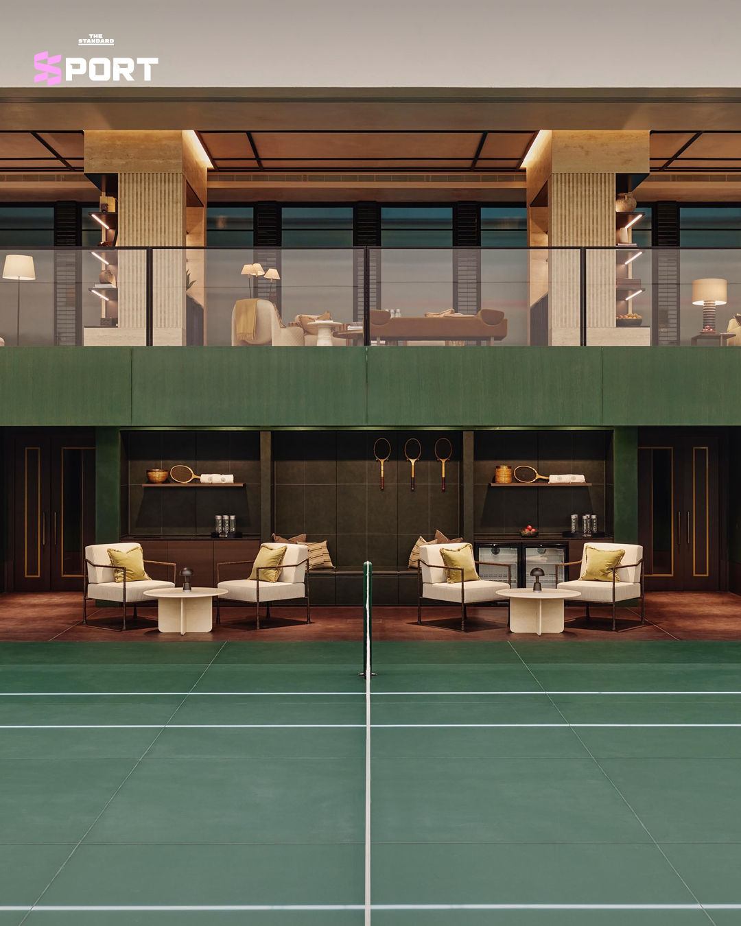 ภาพคอร์ตเทนนิส The Garrison Club ที่มีความงดงามและเรียบหรู 1