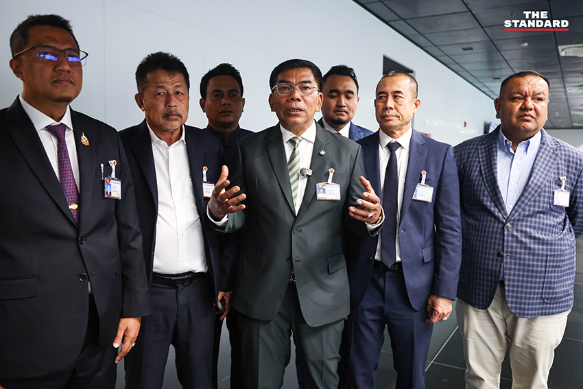 กมลศักดิ์ ลีวาเมาะ สส. นราธิวาส พรรคประชาชาติ แถลงหลังประชุม กมธ. ตำรวจฯ พร้อม สส. ชายแดนใต้ 1