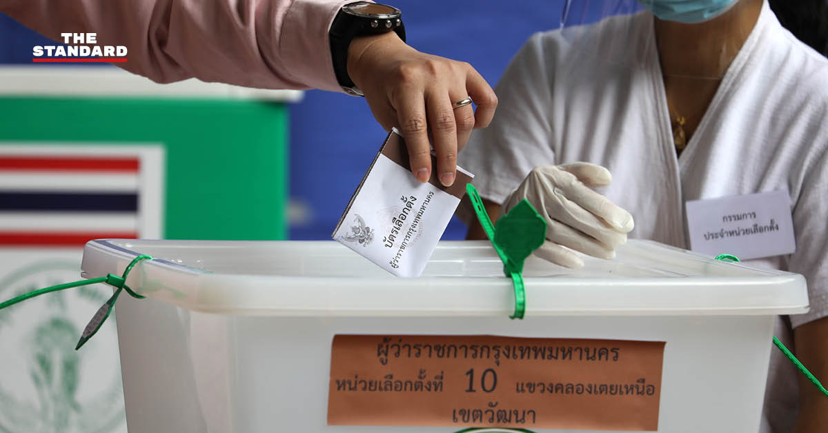 ภาพกราฟิกแสดงผลสำรวจความคิดเห็นประชาชนต่อการเลือกตั้ง กทม.