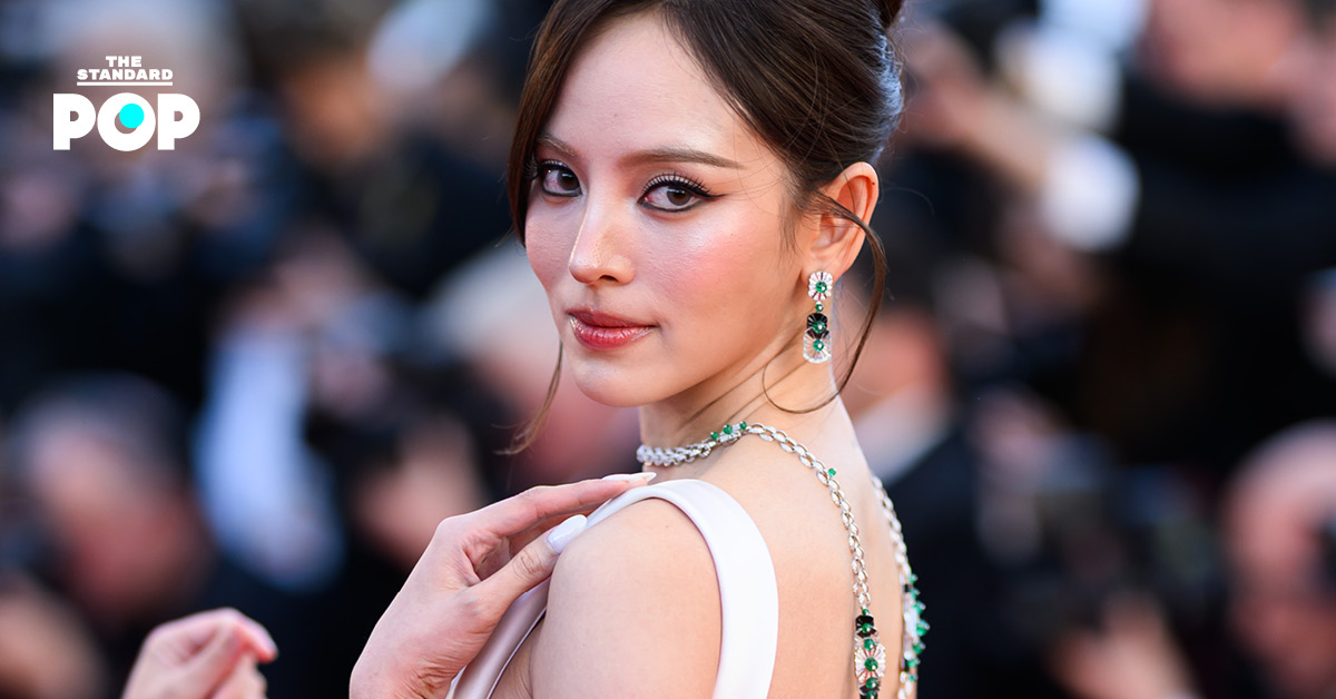 ณิชา ณัฏฐณิชา ในชุดราตรี Bent Kahina และเครื่องประดับ Cartier บนพรมแดงเทศกาลหนังเมืองคานส์