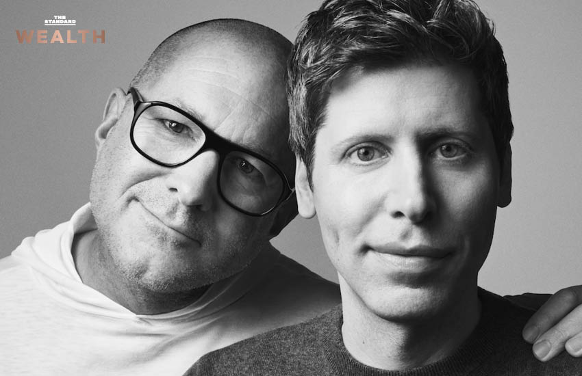 ภาพ Sam Altman ซีอีโอ OpenAI และ Jony Ive อดีตหัวหน้าฝ่ายออกแบบ Apple ร่วมกันพัฒนา AI Phone 1