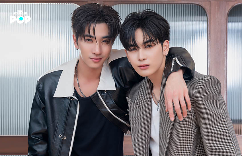 ภาพ เพิร์ธ และ แซนต้า กำลังเล่นเกม Matching Words ใน THE INTERVIEW EP.3 ของ THE STANDARD POP แสดงสีหน้ายิ้มแย้มและเคมีเข้ากัน 3