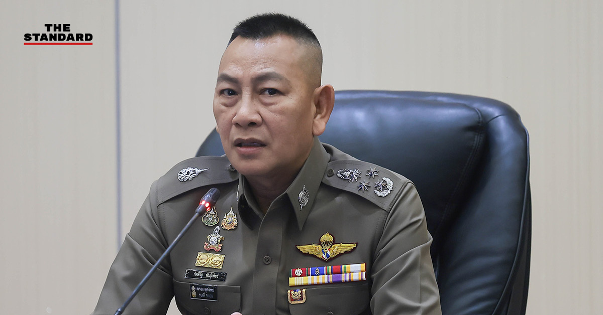 พล.ต.อ.กิตติ์รัฐ พันธุ์เพ็ชร ผบ.ตร. ให้สัมภาษณ์สื่อมวลชน