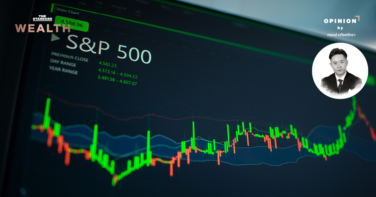 กราฟแสดงรายได้ของบริษัทในดัชนี S&P 500 ที่มาจากนอกสหรัฐอเมริกา