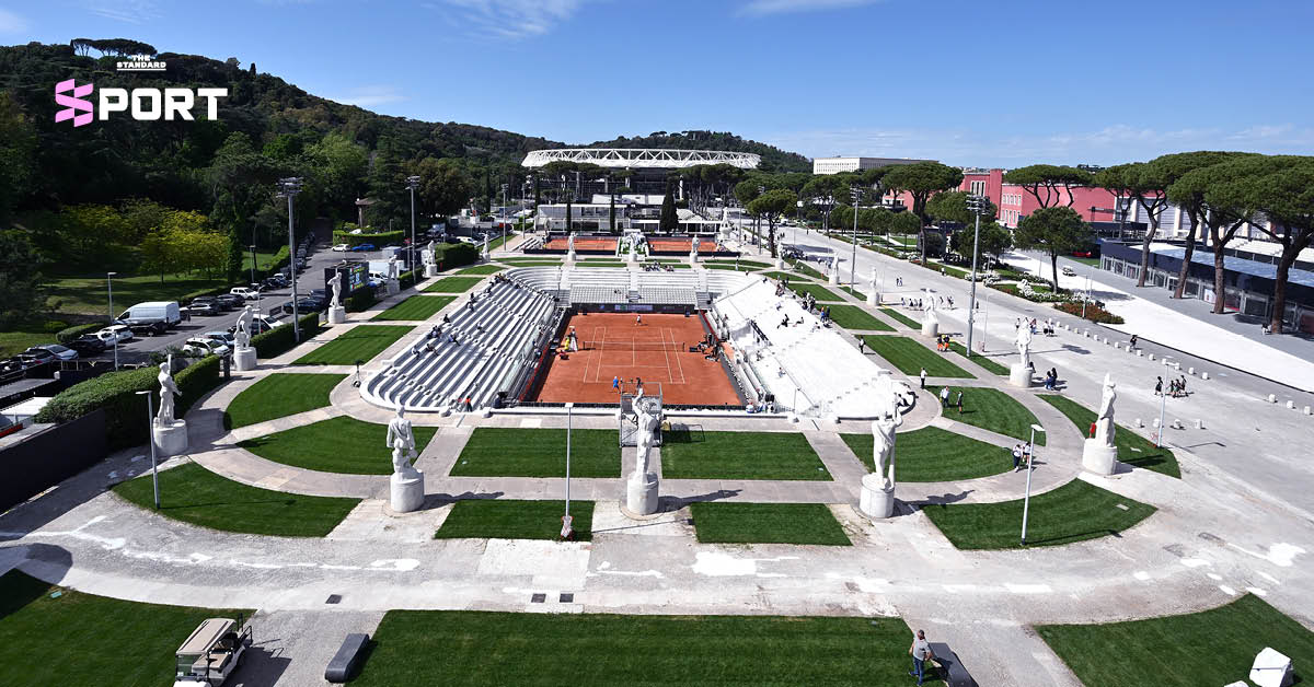 ภาพรวมของสนามเทนนิส Stadio Nicola Pietrangeli ในกรุงโรม