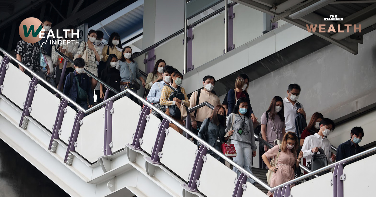 ภาพอินโฟกราฟิก แสดง 8 ตัวเลขสำคัญของตลาดแรงงานไทย ที่ส่งสัญญาณน่ากังวลและผลกระทบต่อเศรษฐกิจ