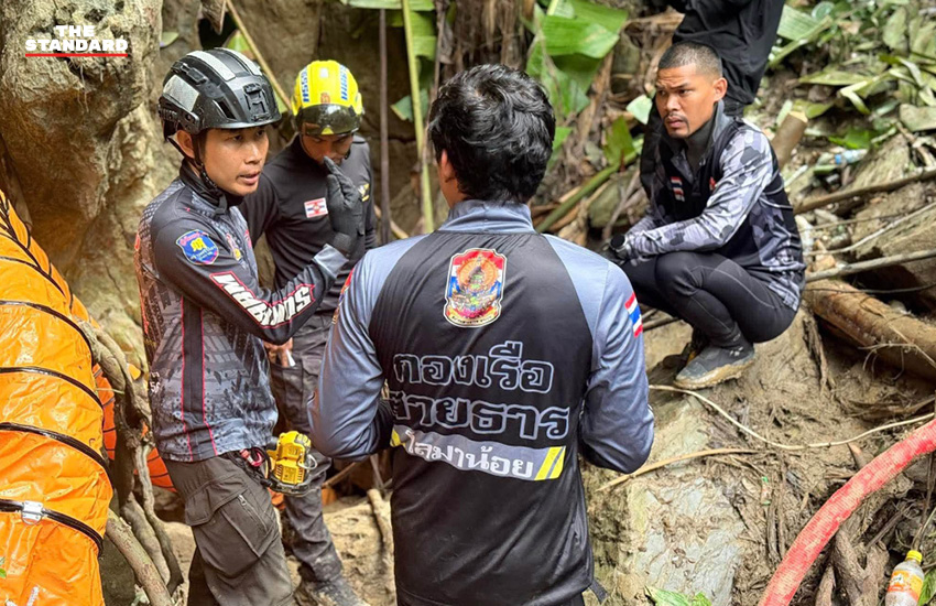 ทีมกู้ภัยไทยและต่างชาติกำลังปฏิบัติภารกิจช่วยเหลือผู้ประสบภัยในถ้ำเหมือง สปป.ลาว 7