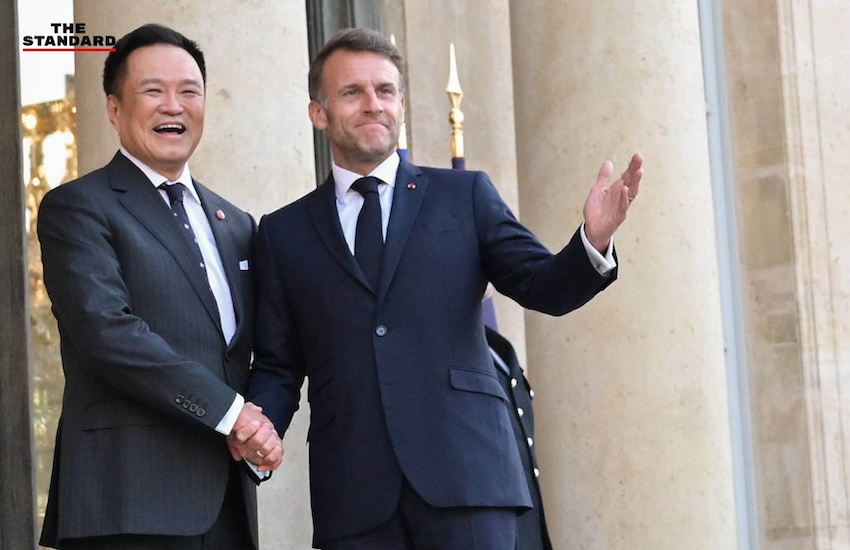 ภาพนายกรัฐมนตรีไทยหารือกับประธานาธิบดีฝรั่งเศส ณ ทำเนียบประธานาธิบดีฝรั่งเศส 4