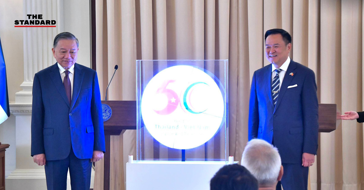 อนุทิน ชาญวีรกูล และ โต เลิม ประธานาธิบดีเวียดนาม ร่วมพิธีลงนามความร่วมมือฉลอง 50 ปีสัมพันธ์ไทย-เวียดนาม