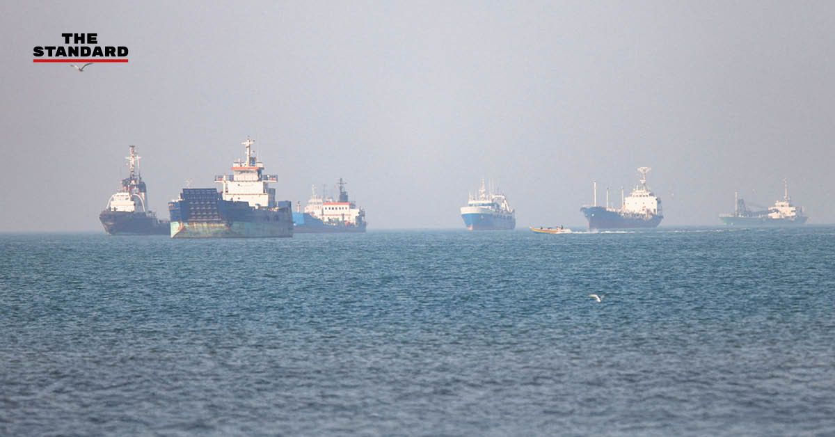 ภาพกองเรือสหรัฐฯ ในอ่าวเปอร์เซีย ระหว่างปฏิบัติการ Project Freedom ที่ถูกสั่งระงับชั่วคราว