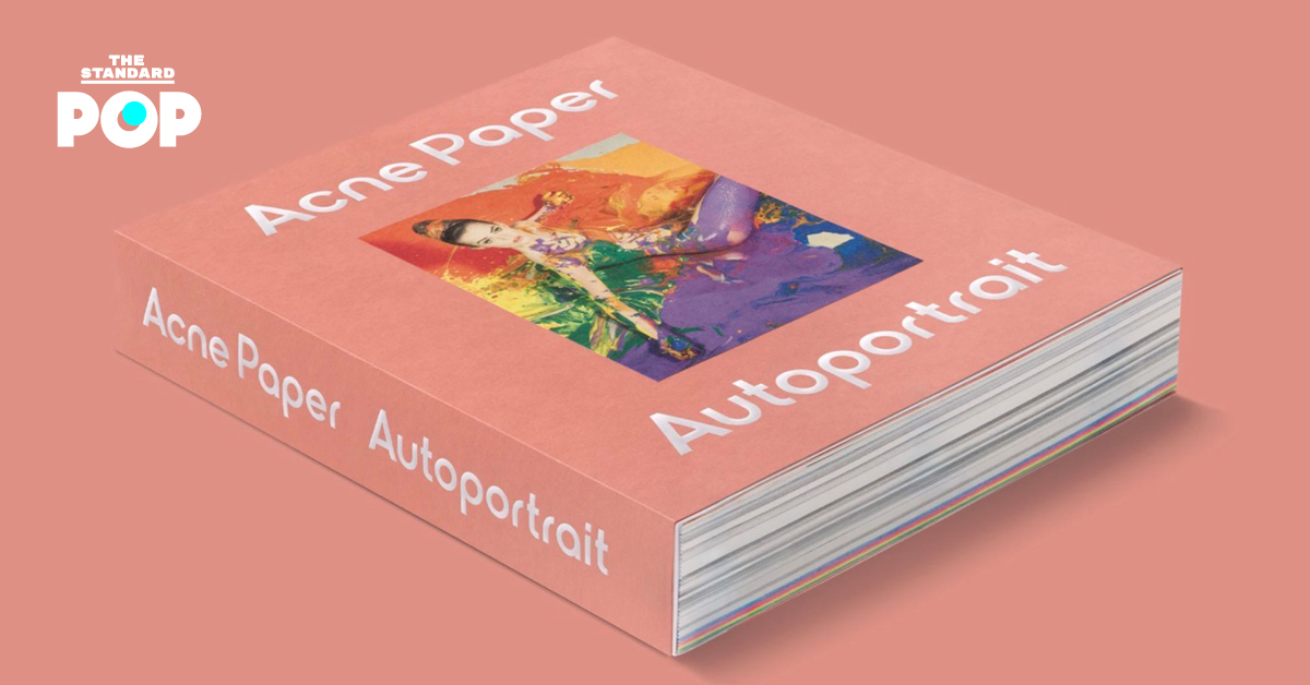 ภาพปกนิตยสาร Acne Paper ‘Autoportrait’ ฉบับฉลอง 30 ปี Acne Studios ที่มีนางแบบ Lulu Tenney ในร่างกายเปลือยเปล่าแต่งแต้มสีสัน