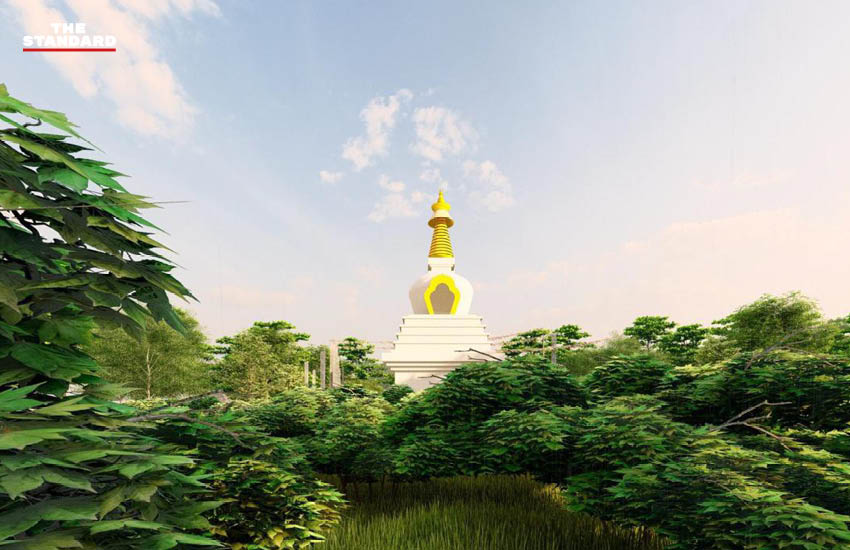 ภาพจำลองโครงการก่อสร้างสถูป 108 องค์เรียงรายใน Gelephu Mindfulness City ภูฏาน 3