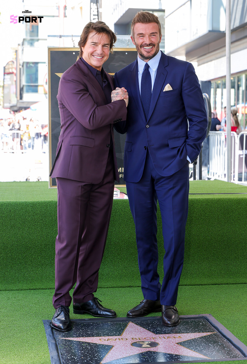 เดวิด เบ็คแฮม ถ่ายภาพกับดาวบน Hollywood Walk of Fame 2