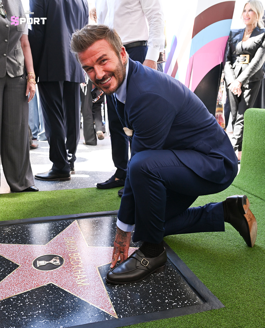 เดวิด เบ็คแฮม ถ่ายภาพกับดาวบน Hollywood Walk of Fame 3