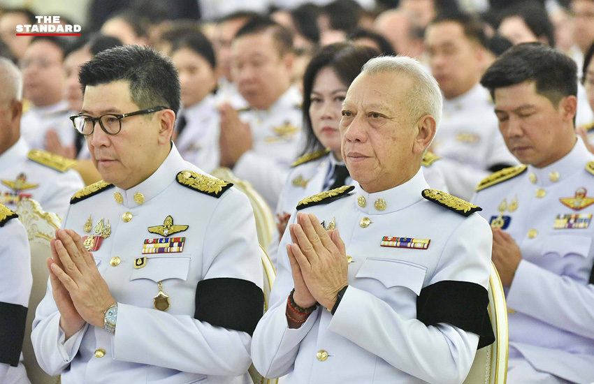 ภาพคณะรัฐมนตรีร่วมพิธีบำเพ็ญกุศลสัตตมวาร ถวายเป็นพระกุศลเจ้าฟ้าพัชรกิติยาภาฯ 3
