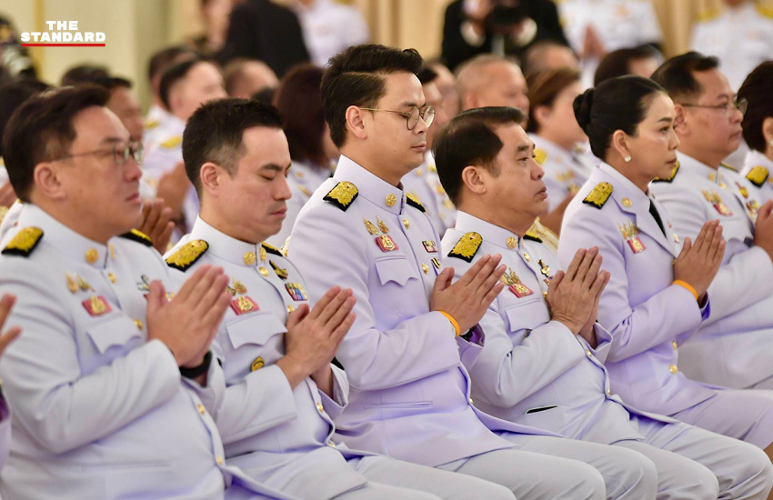 ภาพคณะรัฐมนตรีร่วมพิธีบำเพ็ญกุศลสัตตมวาร ถวายเป็นพระกุศลเจ้าฟ้าพัชรกิติยาภาฯ 6