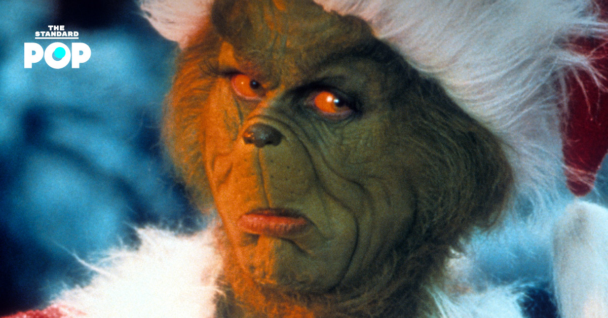 Jim Carrey ในบท The Grinch จากภาพยนตร์ How the Grinch Stole Christmas