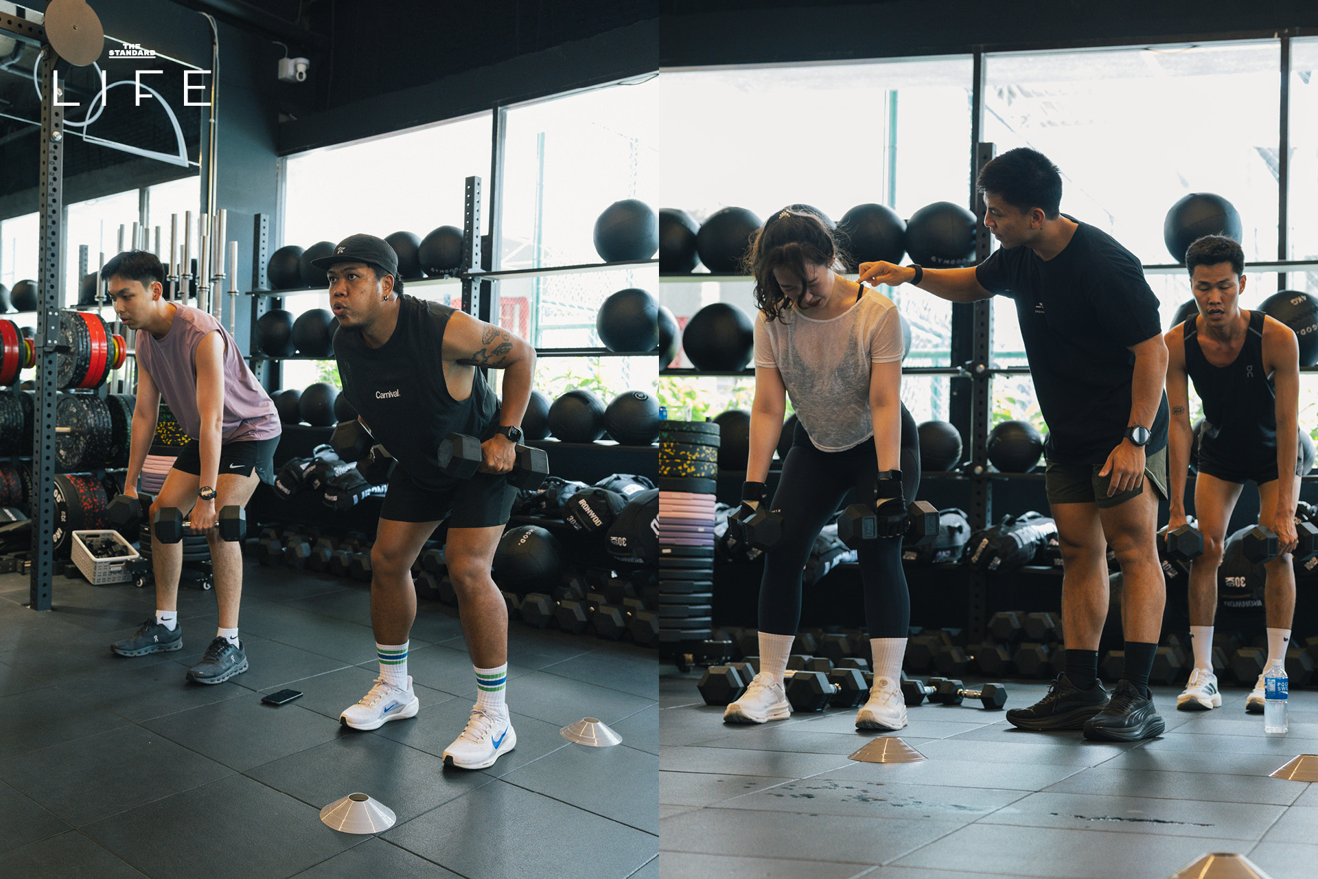 โค้ชโค้กและนักกีฬาฝึกซ้อม HYROX ที่ Engine Lab 17
