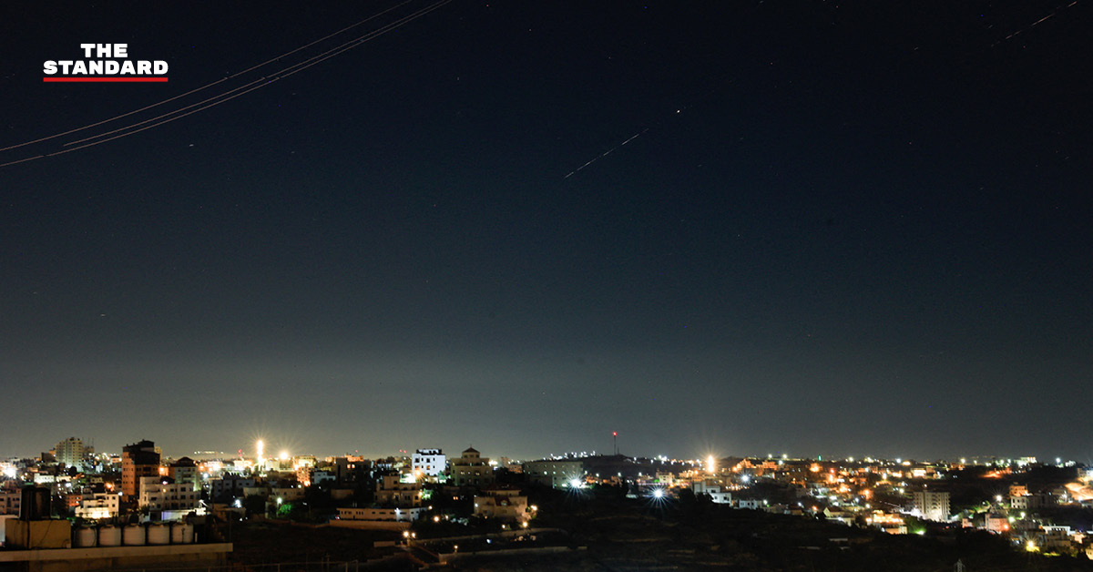 ภาพควันไฟจากการโจมตีทางอากาศในอิหร่าน