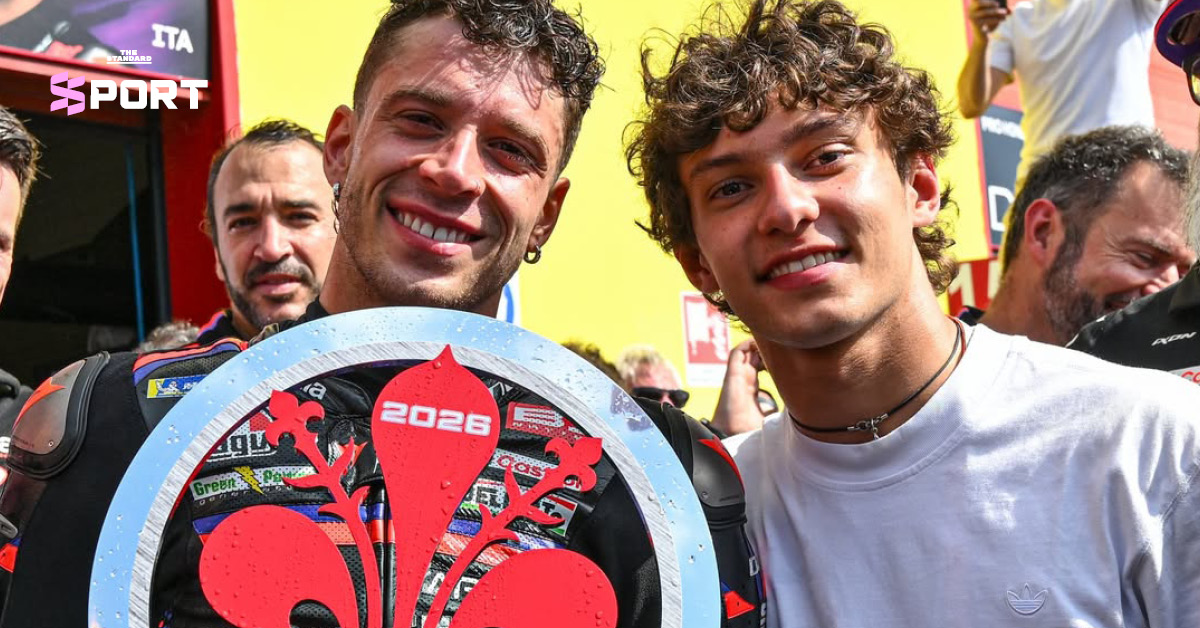 ภาพ คิมี อันโตเนลลี และ มาร์โก เบซเซคคี สองจ่าฝูงแห่ง F1 และ MotoGP พบกันที่อิตาลี
