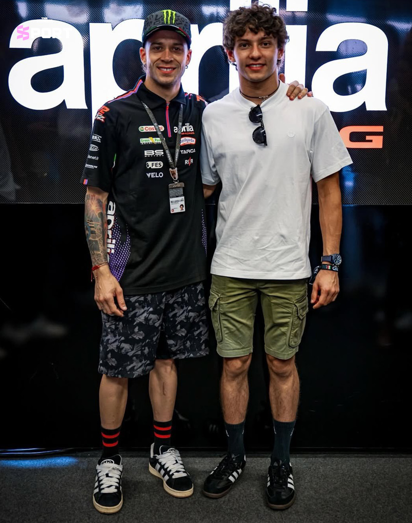 ภาพ คิมี อันโตเนลลี และ มาร์โก เบซเซคคี สองจ่าฝูงแห่ง F1 และ MotoGP พบกันที่อิตาลี 3