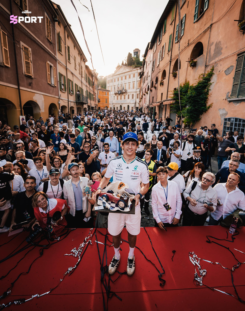 ภาพ คิมี อันโตเนลลี และ มาร์โก เบซเซคคี สองจ่าฝูงแห่ง F1 และ MotoGP พบกันที่อิตาลี 5