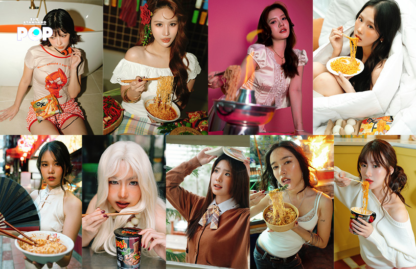 ภาพ 9 สาวแก๊งลูกเทพ Friend of MAMA พร้อม คุณเหว่ง คุณเติ๊ด จากเทพลีลา และคุณโจ เพชร พะเนียงเวทย์ จากสหพัฒนพิบูล ในงานสหกรุ๊ปแฟร์ 4