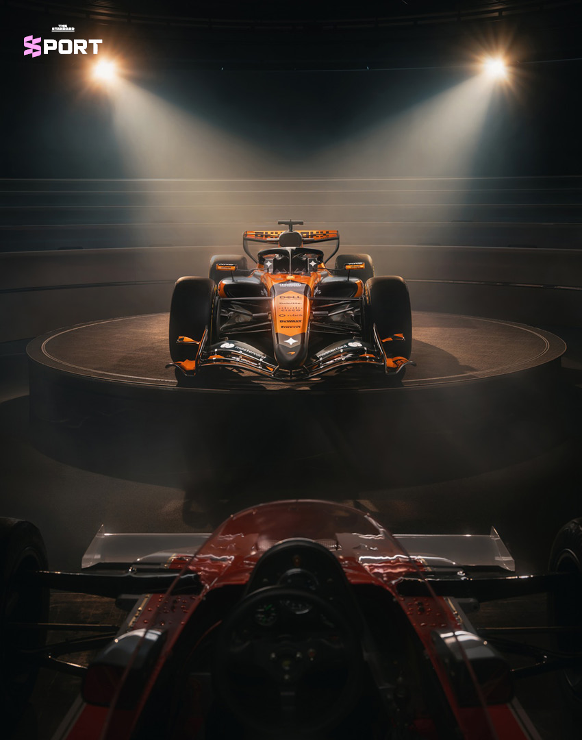 รถแข่ง McLaren MCL40 ลายพิเศษฉลองการแข่งขัน F1 สนามที่ 1,000 2