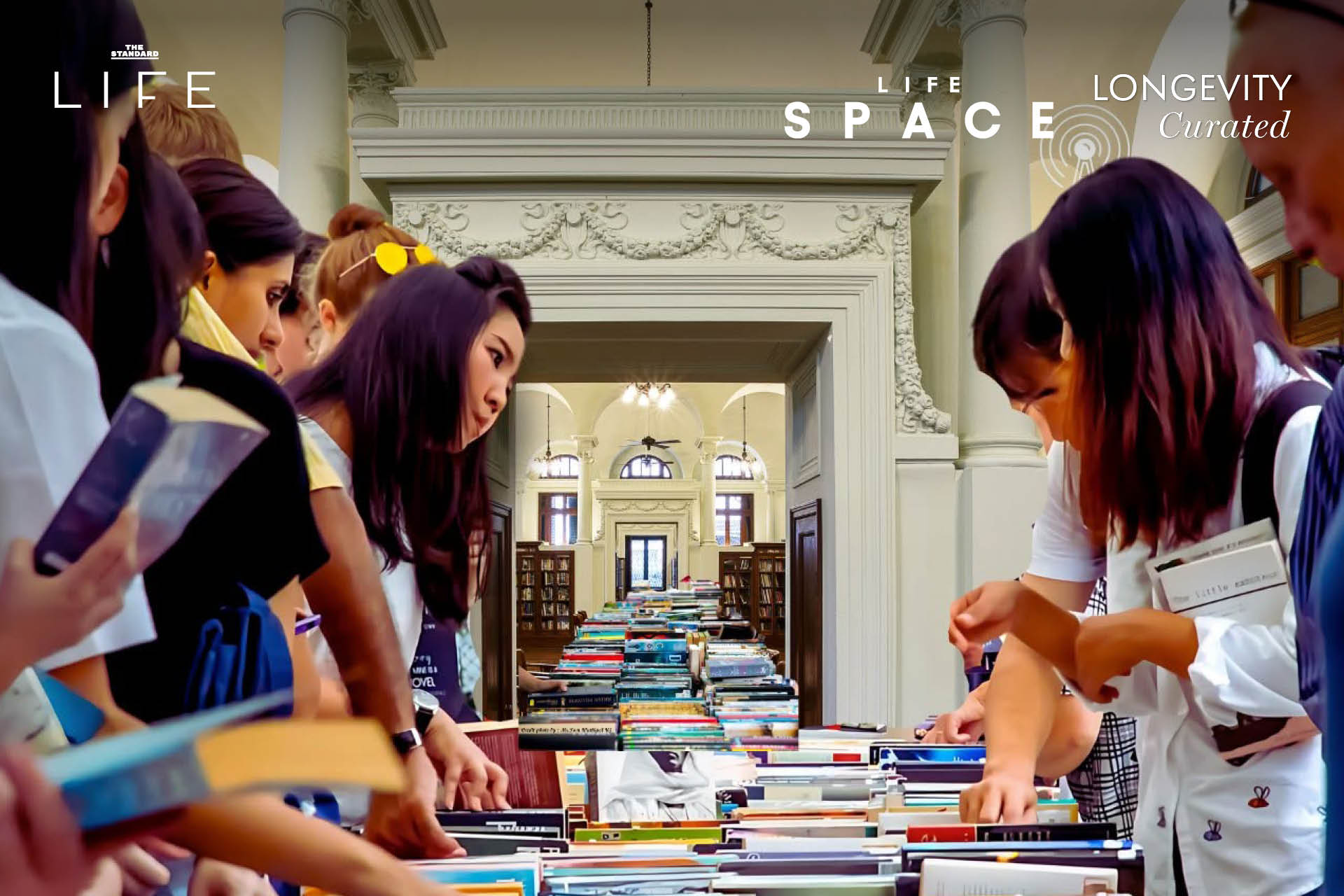 ภาพบรรยากาศภายในห้องสมุด Neilson Hays Library สถาปัตยกรรมคลาสสิกสวยงาม 10