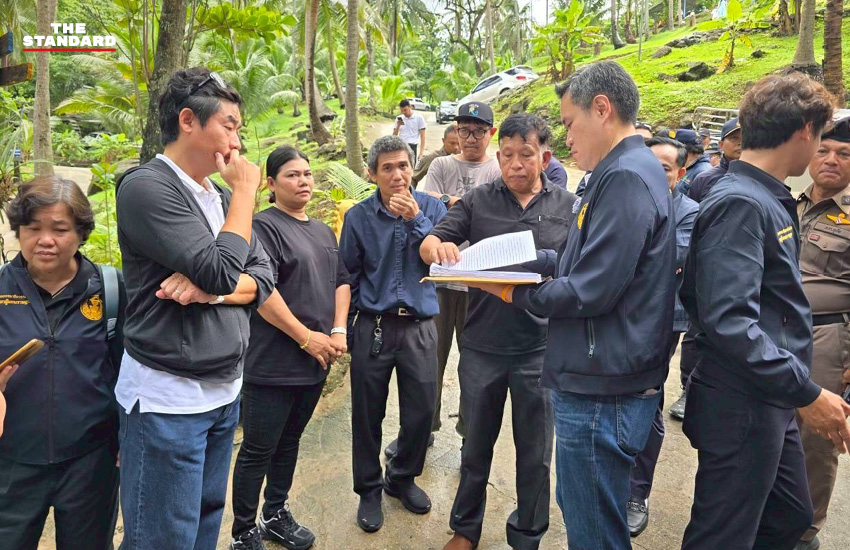 อาสพลธ์ สรรณ์ไตรภพ ประธาน กมธ.ป.ป.ช. พร้อมคณะ ลงพื้นที่ตรวจสอบการถือครองที่ดินมิชอบที่หาดนุ้ยและหาดฟรีด้อม จังหวัดภูเก็ต 5