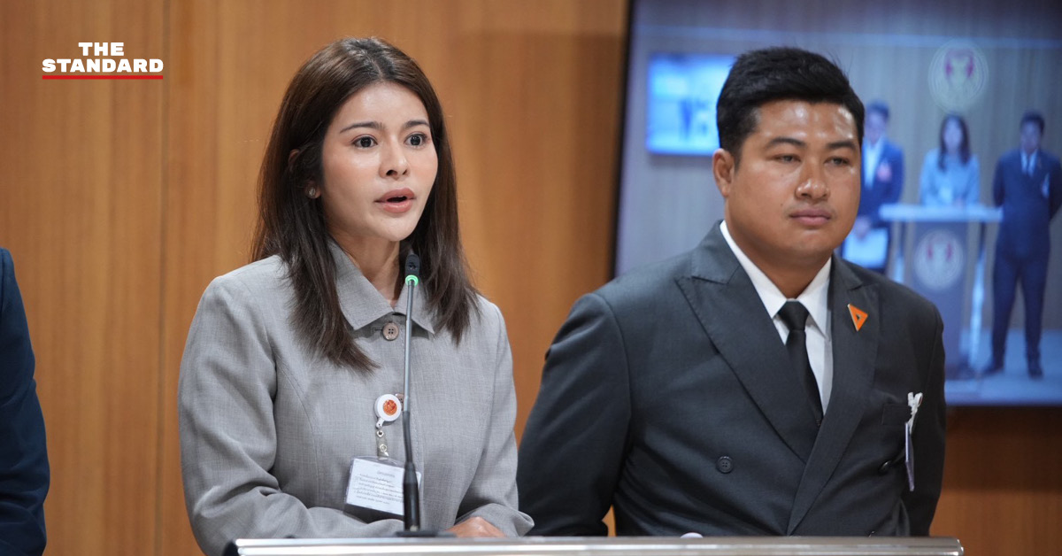 ภคมน หนุนอนันต์ ประธาน กมธ.พัฒนาการเมืองฯ แถลงข่าวประเด็นการเรียกหน่วยงานรัฐชี้แจง