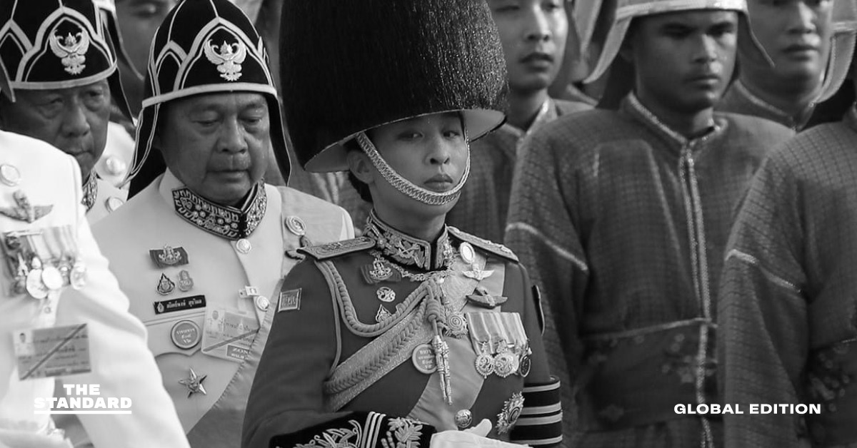 พระรูปสมเด็จพระเจ้าลูกเธอ เจ้าฟ้าพัชรกิติยาภาฯ ในโทนขาวดำ พร้อมข้อความ Global Edition