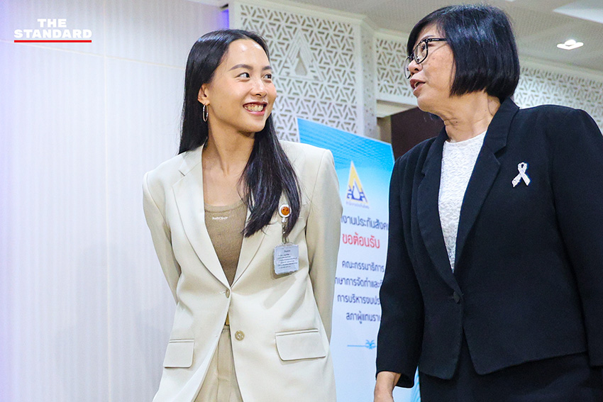 รักชนก ศรีนอก ประธานกรรมาธิการฯ แถลงข่าวร่วมกับเลขาธิการสำนักงานประกันสังคม 4