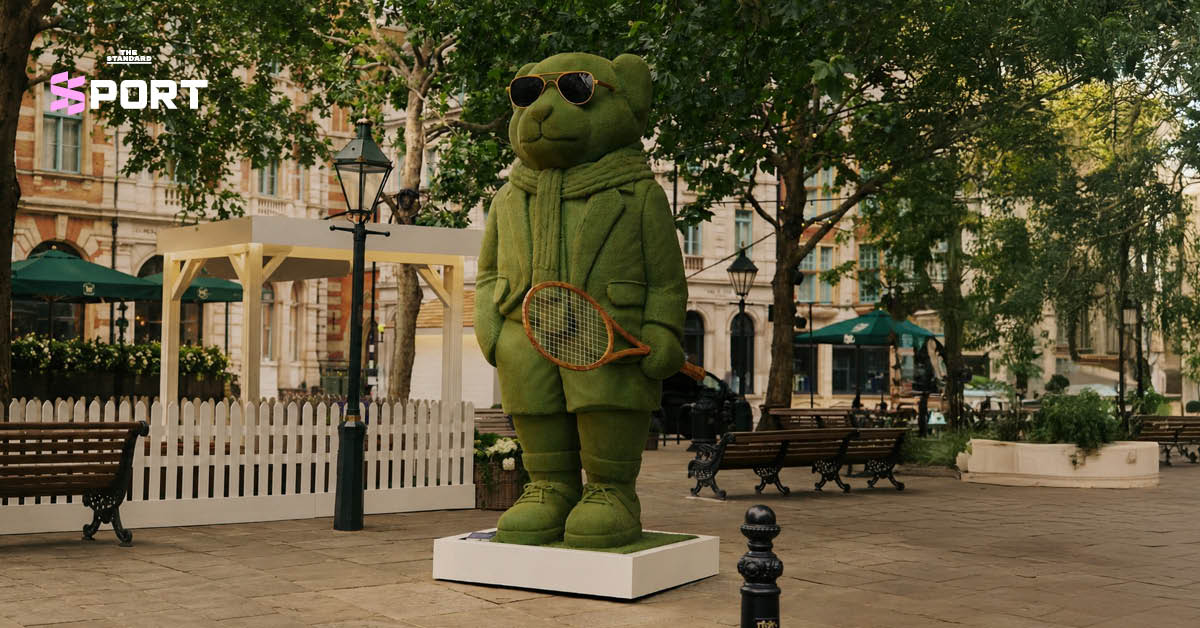 ภาพบรรยากาศป๊อปอัพสโตร์ Ralph Lauren ธีม Wimbledon ใจกลางกรุงลอนดอน