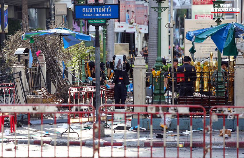 ภาพเหตุการณ์ระเบิดศาลพระพรหม สี่แยกราชประสงค์ ปี 2558 4