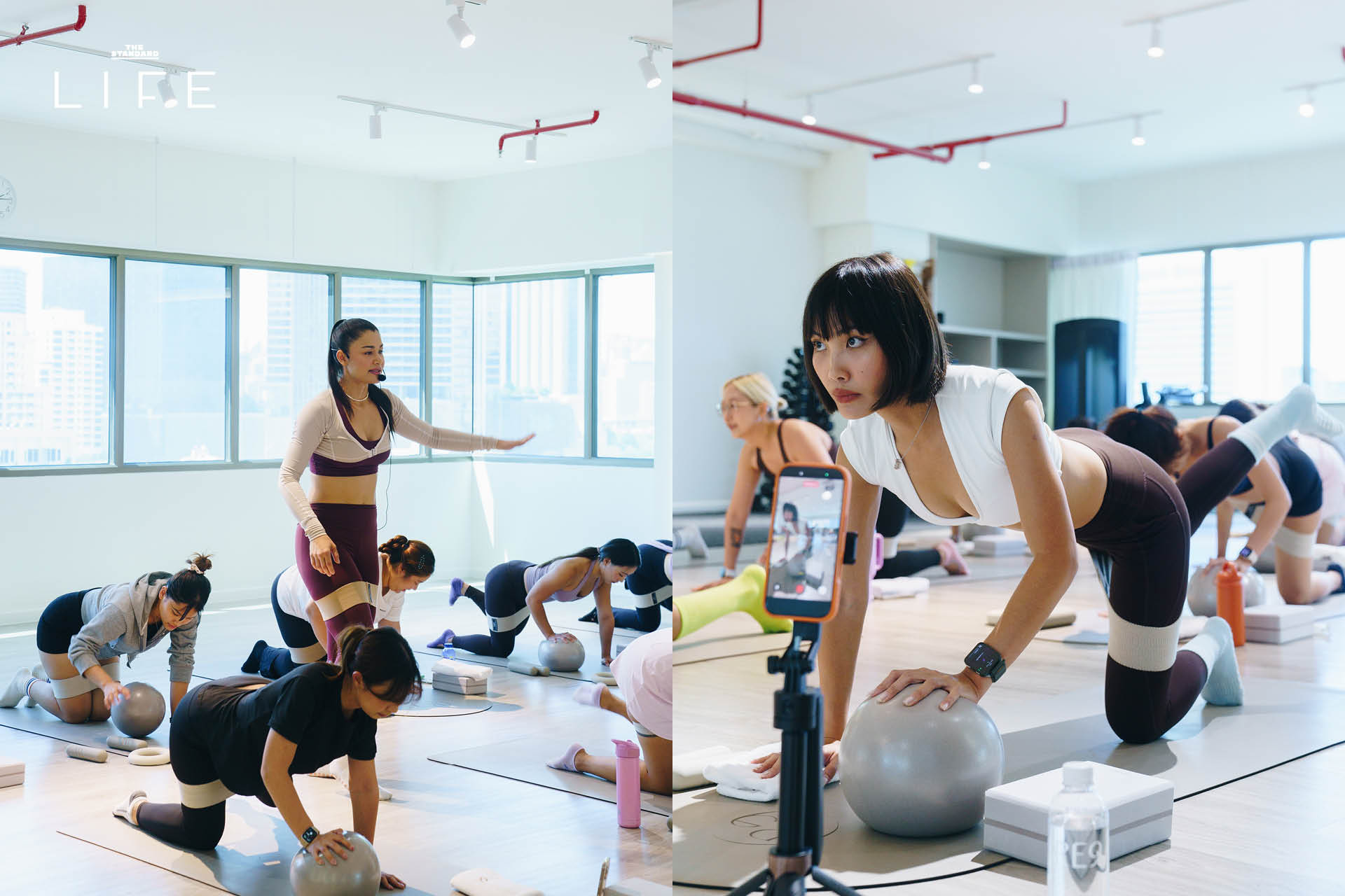 ผู้เข้าร่วมคลาส Booty Burn ออกกำลังกายปั้นก้นเด้งที่ RE9 Wellness Studio 15