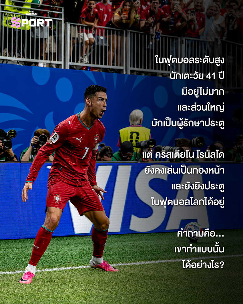 คริสเตียโน โรนัลโด นักฟุตบอลโปรตุเกส กำลังมองไปข้างหน้า 1
