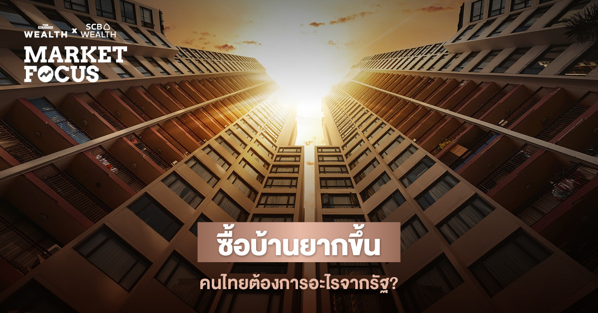 ภาพกราฟิกแสดงปัญหาการซื้อบ้านของคนไทยและความต้องการความช่วยเหลือจากภาครัฐ