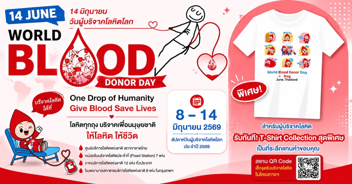 ภาพกิจกรรมรณรงค์บริจาคโลหิตในสัปดาห์วันผู้บริจาคโลหิตโลก 2569