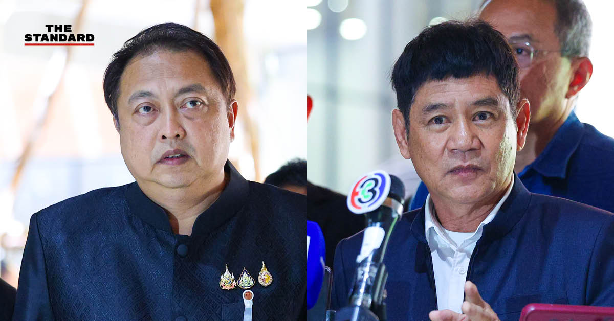ภาพการแถลงข่าวร่วมของคณะกรรมาธิการการที่ดินฯ และกระทรวงทรัพยากรธรรมชาติและสิ่งแวดล้อม กรณีที่ดินทับซ้อนทับลาน
