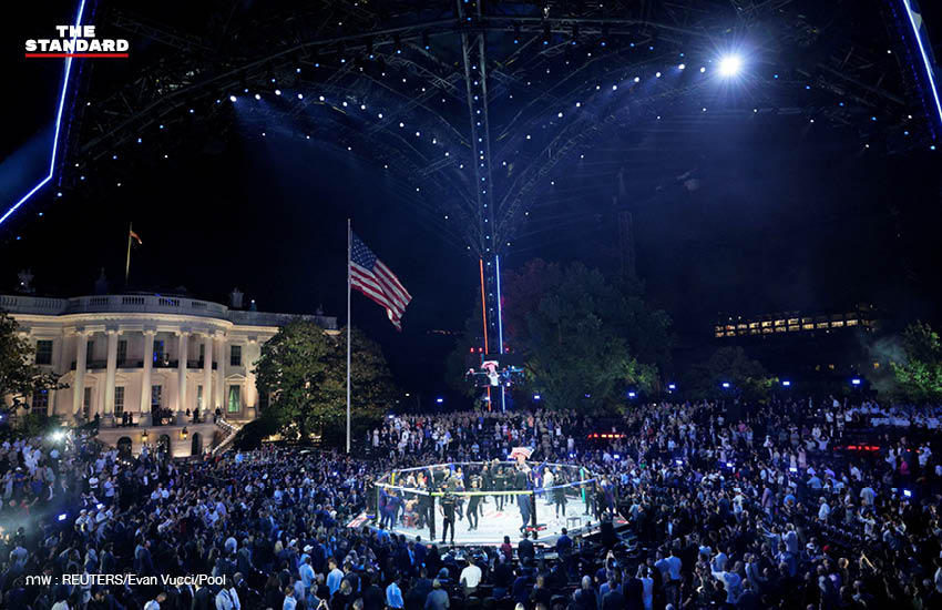 โดนัลด์ ทรัมป์ ประธานาธิบดีสหรัฐฯ เป็นเจ้าภาพจัดการแข่งขัน UFC ที่สนามหญ้าทำเนียบขาว 10