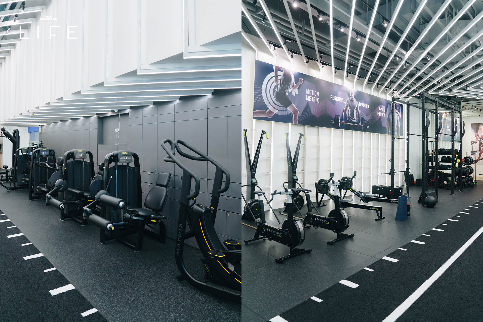 ภาพรวมภายใน Warrix Run Hub แสดงอุปกรณ์ Hybrid Training และเทคโนโลยี AI วิเคราะห์การวิ่ง 4