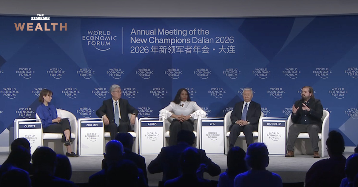 ภาพกราฟิกแสดงคำว่า Deep Tech และข้อความ 'ล้ำยุค แต่อาจไร้ตลาด' สรุปบทเรียนจาก WEF 2026