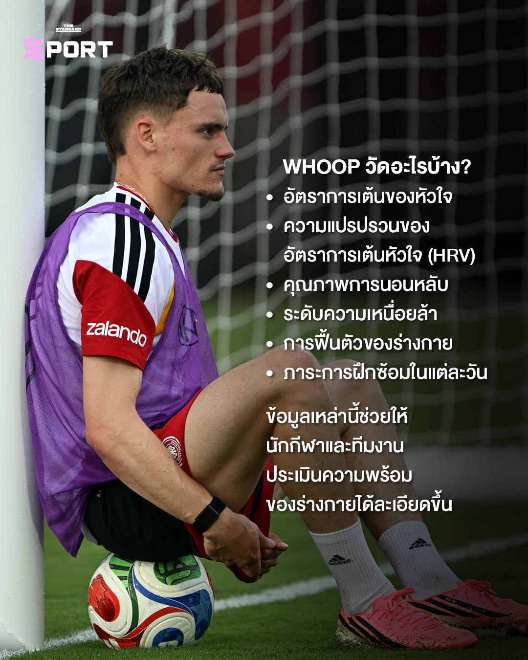 คริสเตียโน โรนัลโด นักฟุตบอลทีมชาติโปรตุเกส สวมใส่ WHOOP ที่ข้อมือ 2