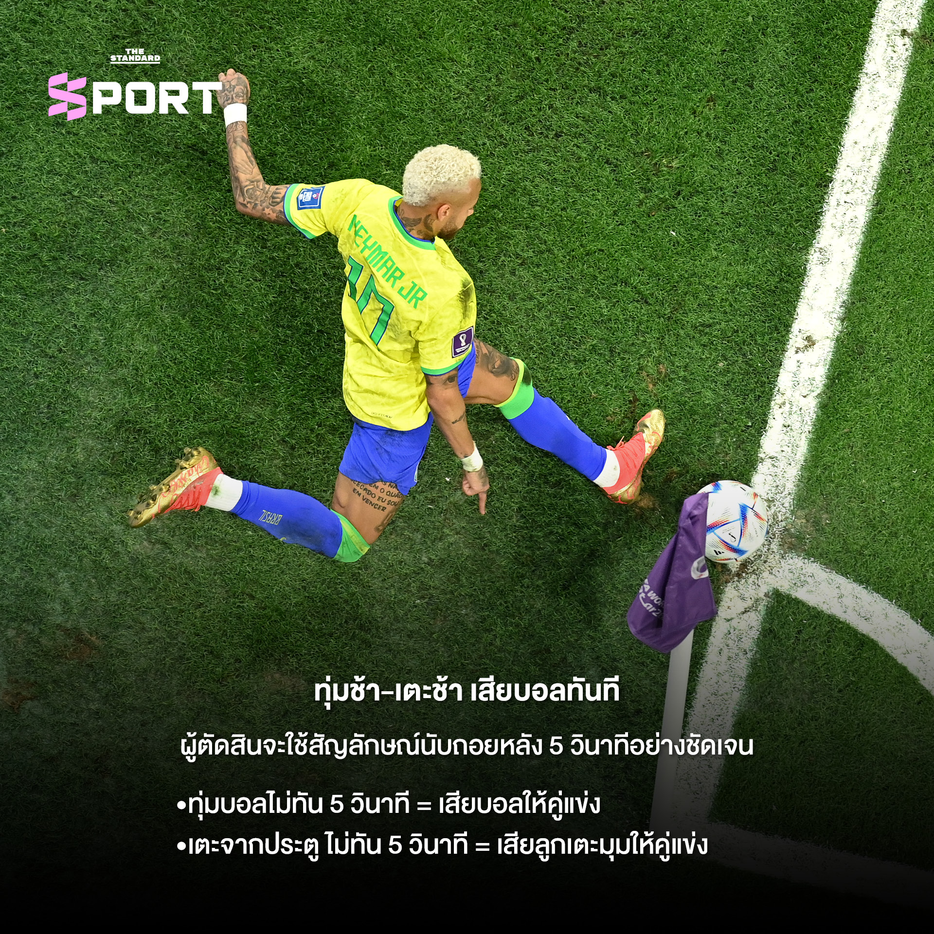 ภาพผู้ตัดสินฟุตบอลกำลังให้สัญญาณในสนาม 2