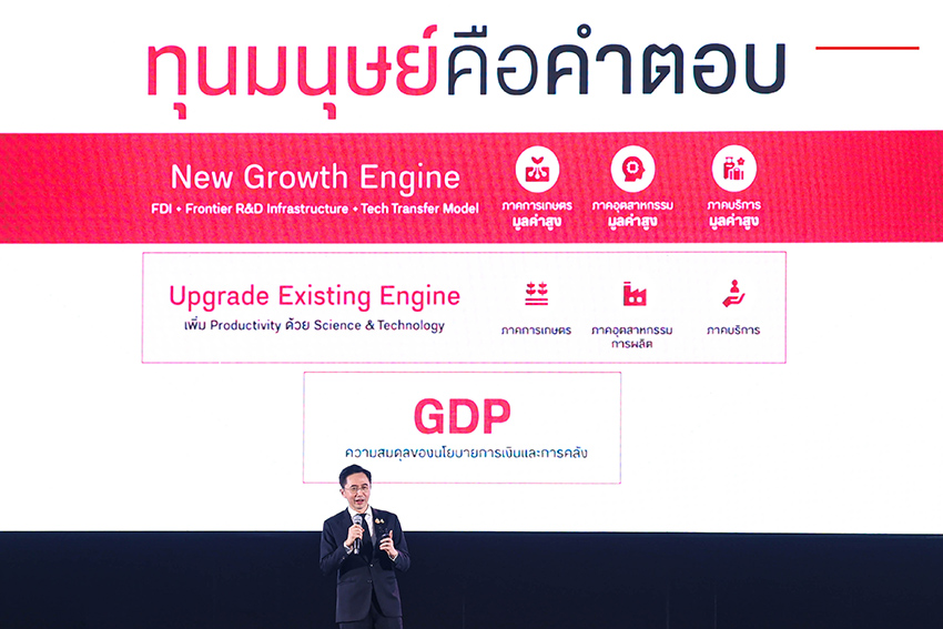 นายอนุทิน ชาญวีรกูล กล่าวเปิดงาน ‘Thailand² ยกกำลังประเทศไทย ยกระดับทุนมนุษย์’ พร้อมรัฐมนตรี 5 กระทรวง 8
