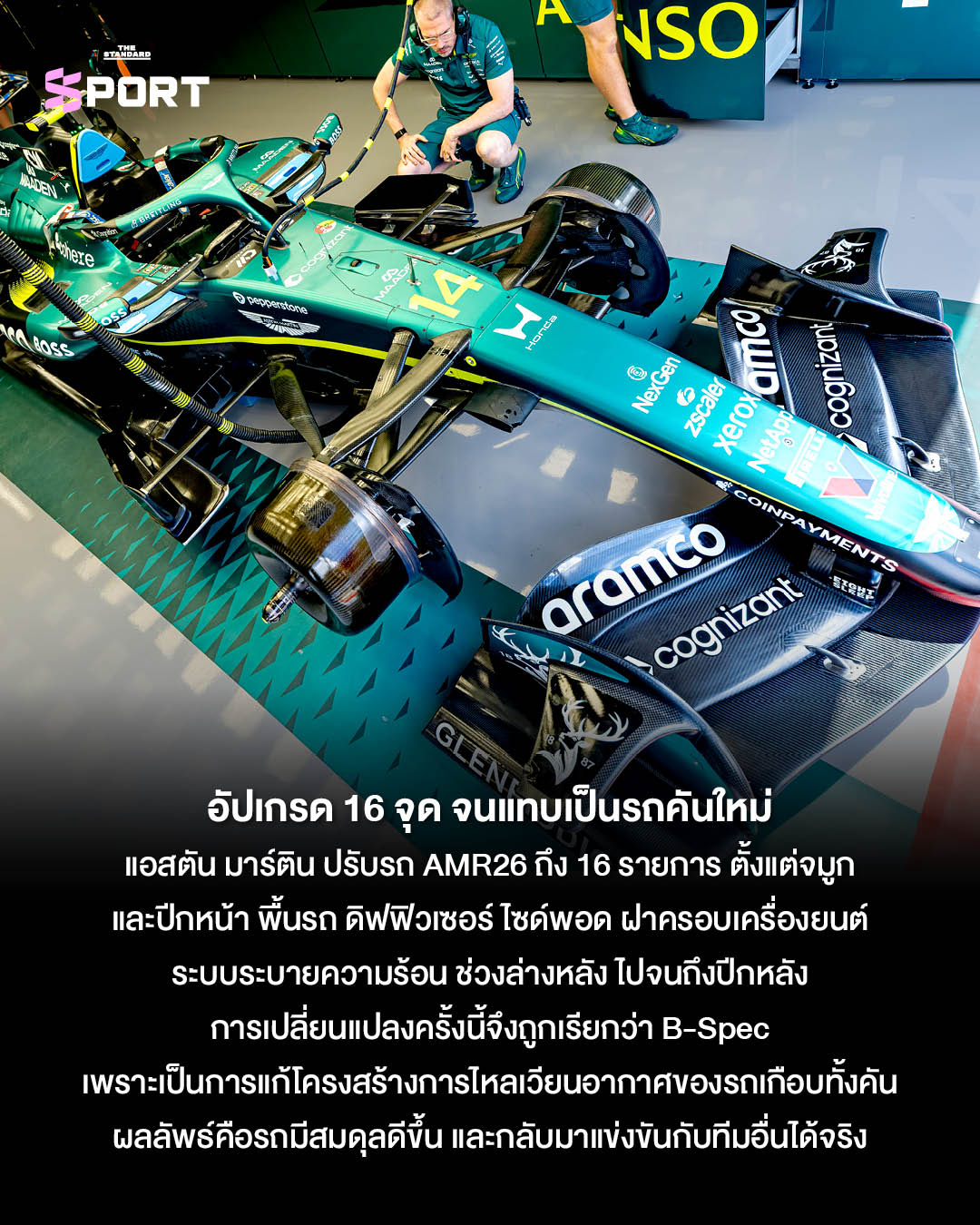เฟอร์นันโด อลอนโซ่ ขับรถแข่งแอสตัน มาร์ติน AMR26 1
