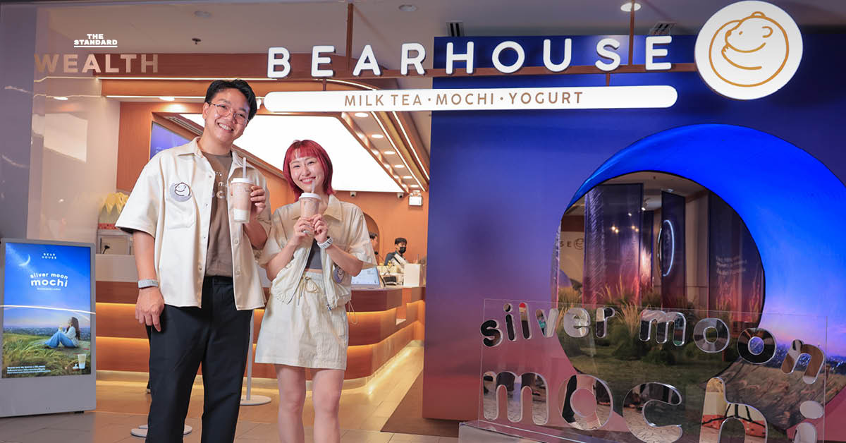 ซาร์ตและกานต์ ผู้ก่อตั้ง BEARHOUSE กับเครื่องดื่มชานมไข่มุกโมจิ