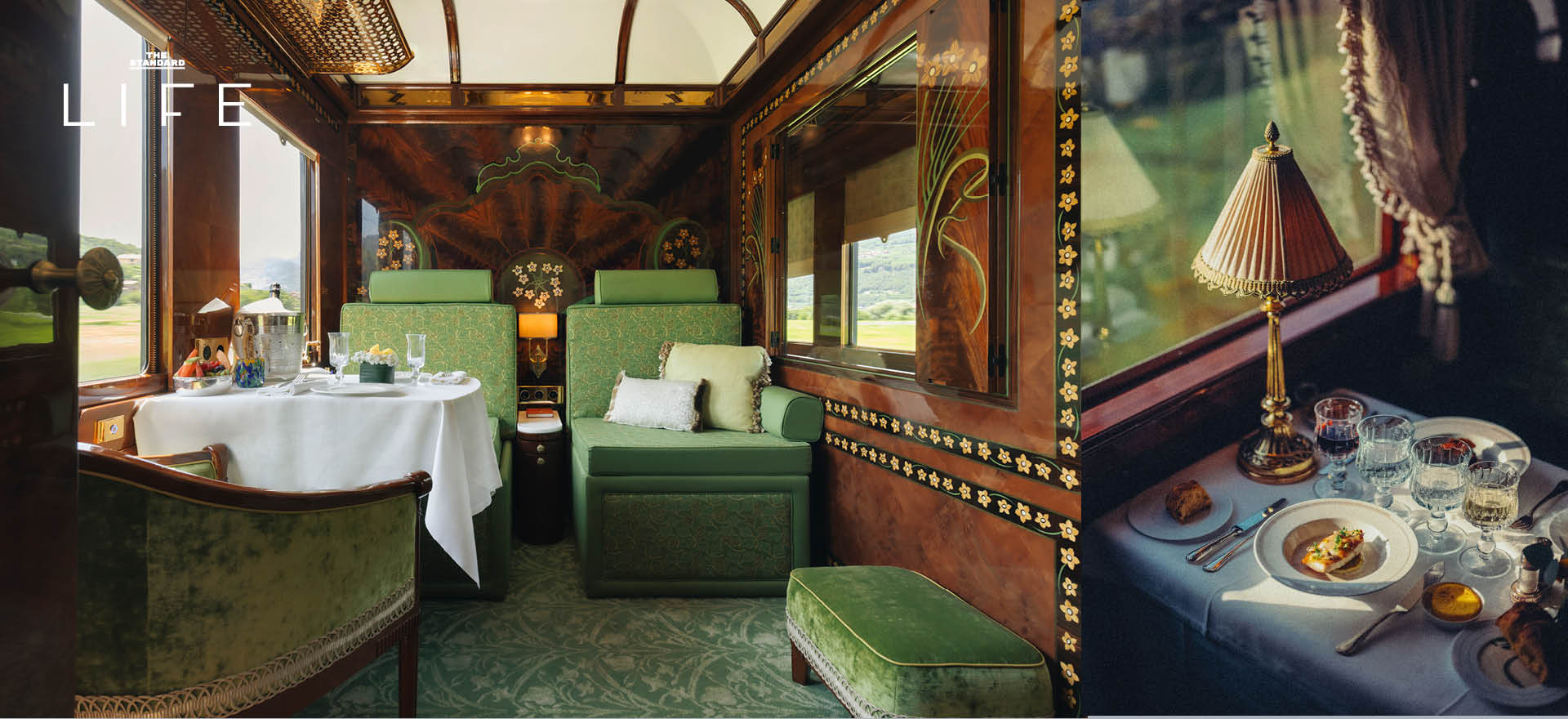 ภาพรถไฟหรูของ Belmond ที่วิ่งผ่านทิวทัศน์ธรรมชาติ 4