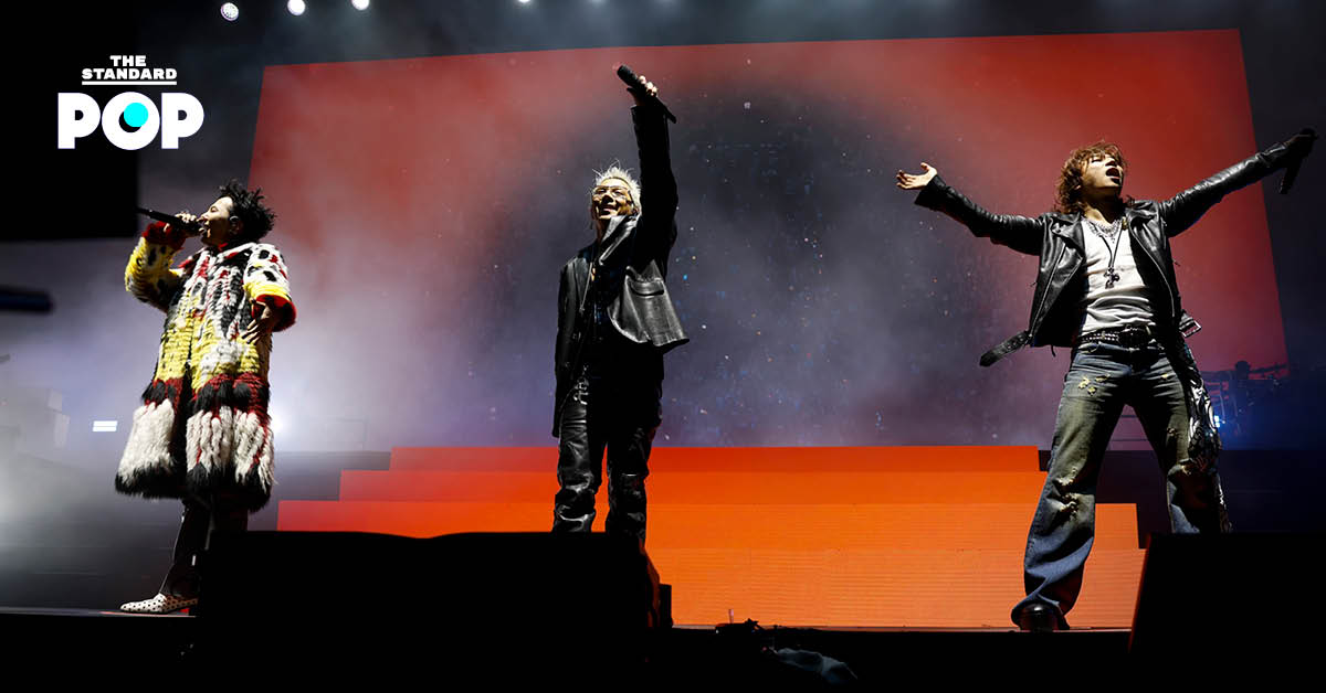 สมาชิกวง BIGBANG ได้แก่ G-DRAGON, TAEYANG และ DAESUNG